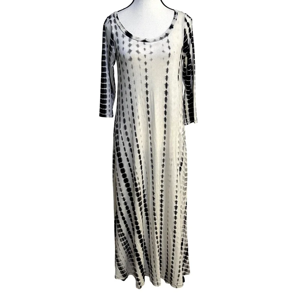 lagenlook maxi dress Black Linen Dress Boho Hippie Chic Women's Wear